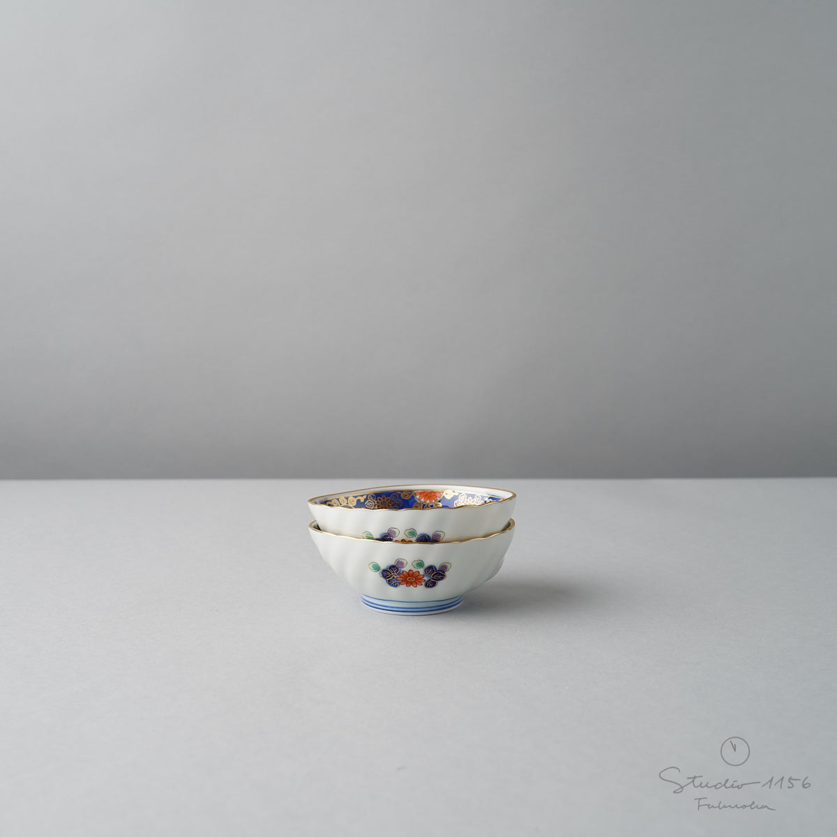 有田焼 松竹梅鳳凰 鮑型小付 珍味 8cm Kisen Studio1156