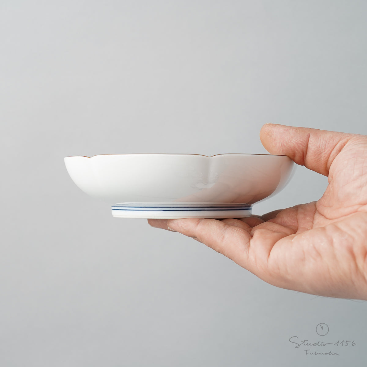 有田焼 錦日輪赤玉瓔珞紋 銘々皿 15cm Kisen Studio1156