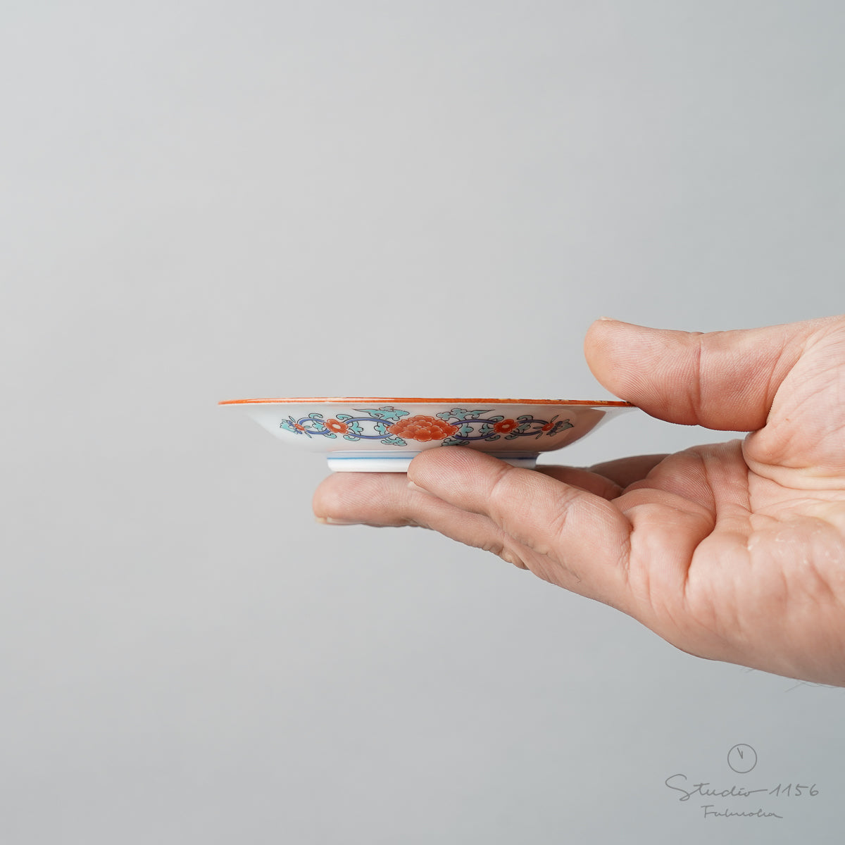 有田焼 色絵梅菊紋 小皿 10.5cm Kisen Studio1156