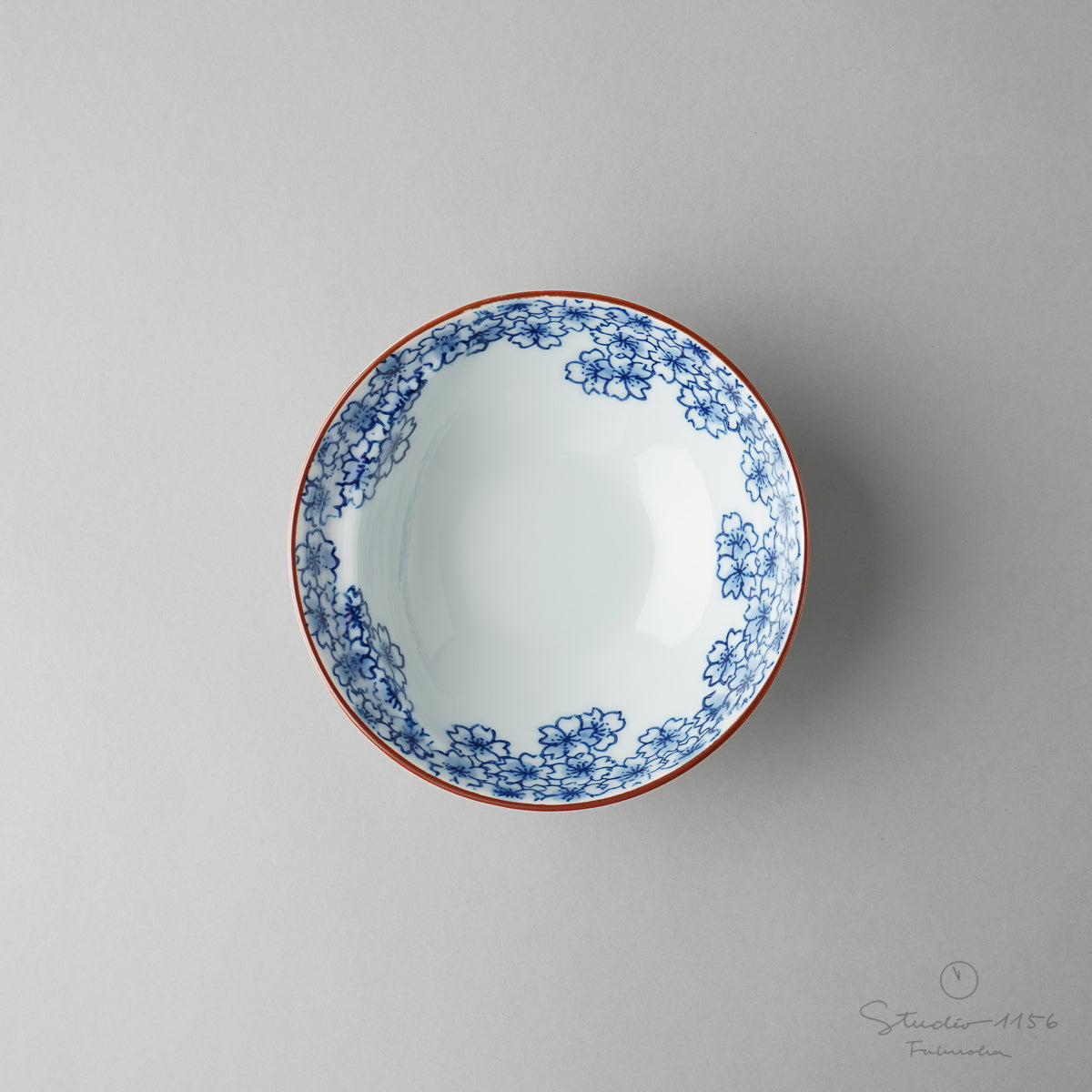 有田焼 Cacomi 鍋取り鉢 13.5cm (Pattern) 花詰(青) Kisen Studio1156