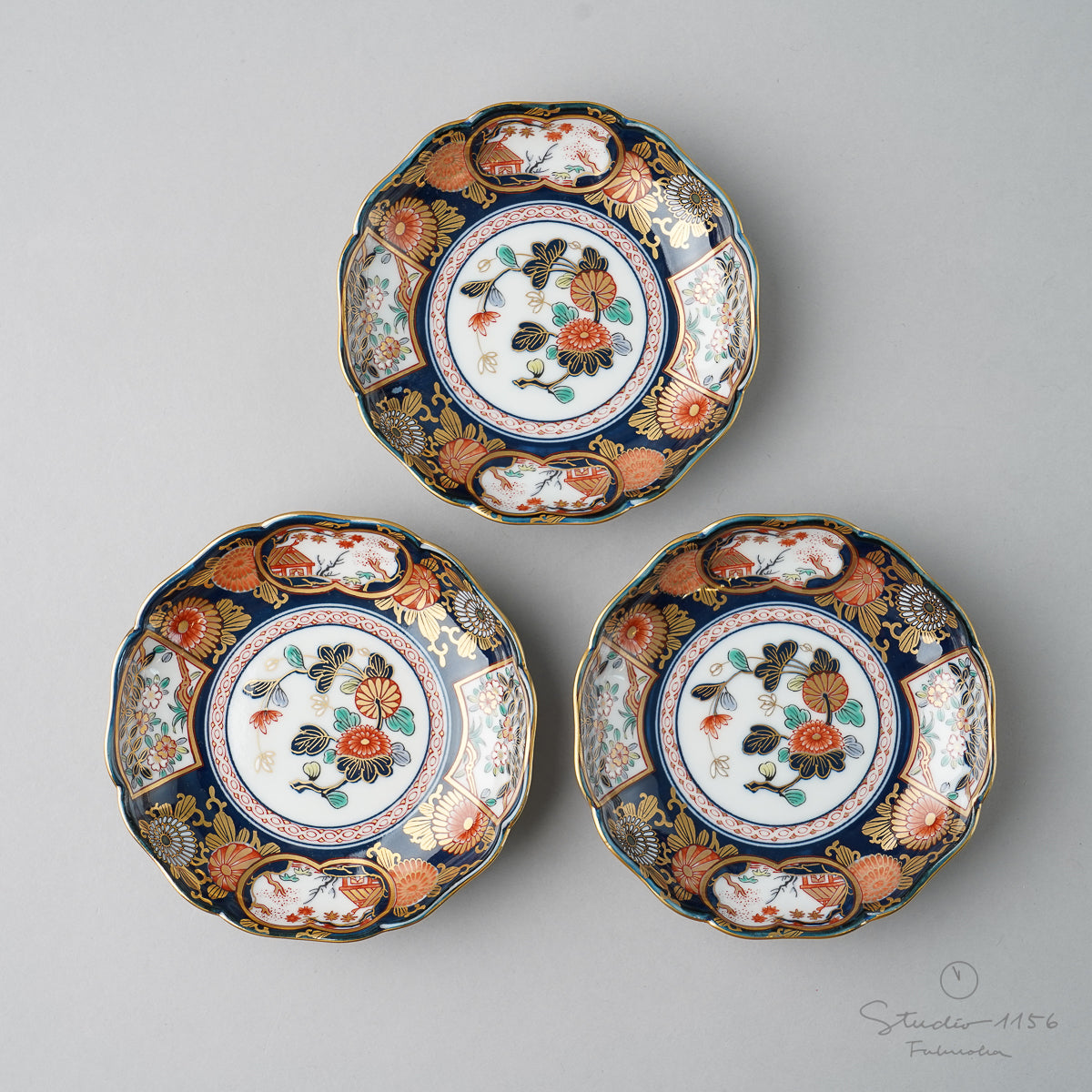 有田焼 琳派 古伊万里様式 小皿 11cm Kisen Studio1156