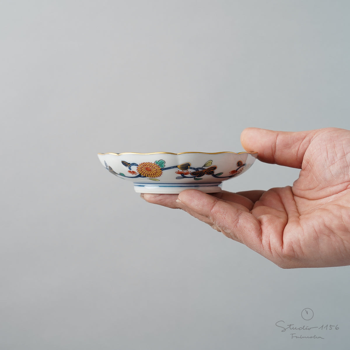 有田焼 琳派 古伊万里様式 小皿 11cm Kisen Studio1156