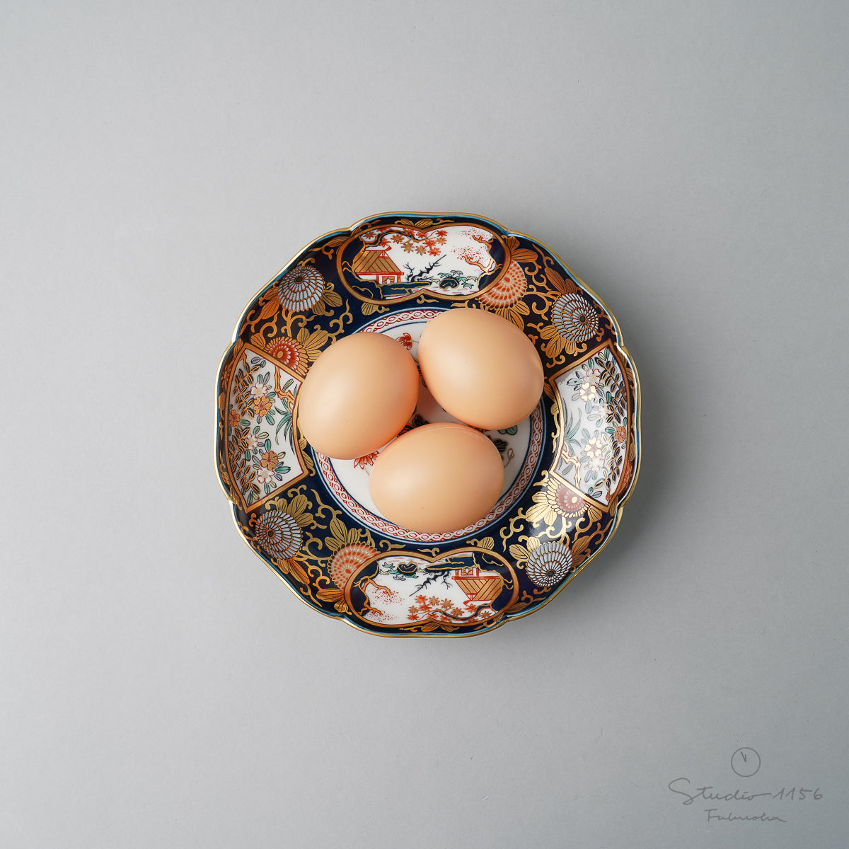 有田焼 琳派 古伊万里様式 和皿 17cm Kisen Studio1156