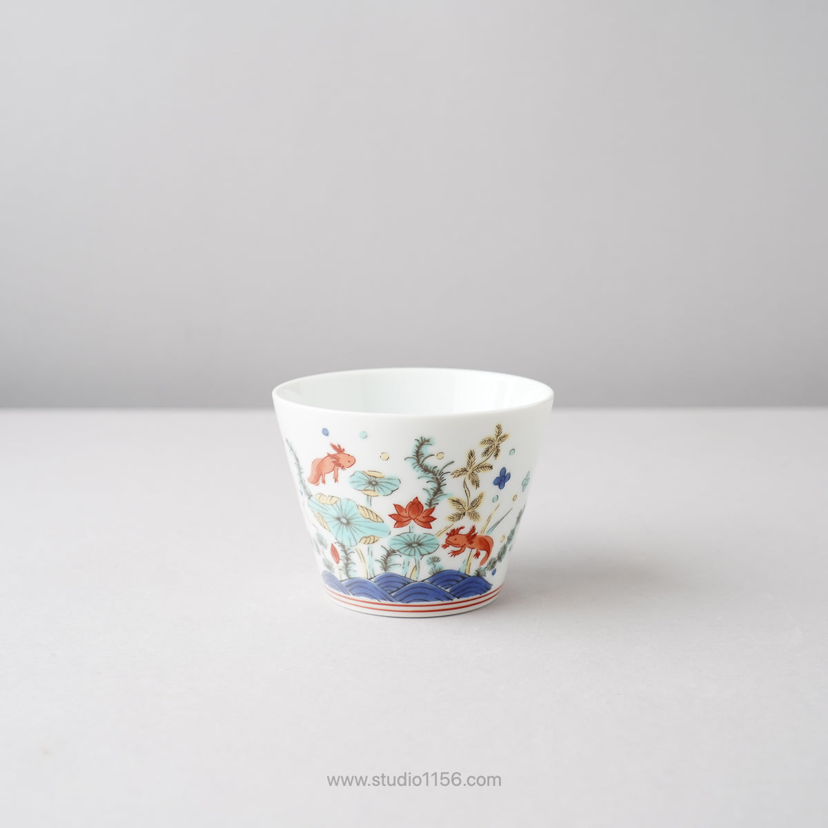 波佐見焼 BARBAR 蕎麦猪口大辞典 色絵 そばちょこ 8cm/170ml ウーパールーパー(IRE-05) Maruhiro Studio1156