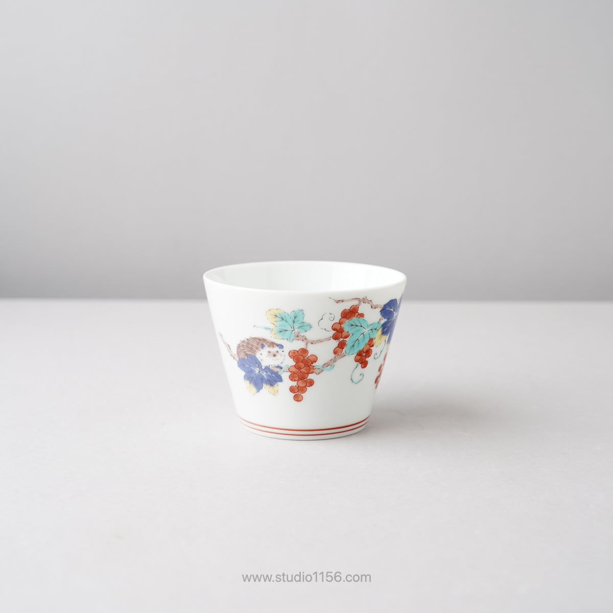 波佐見焼 BARBAR 蕎麦猪口大辞典 色絵 そばちょこ 8cm/170ml ピグミーヘッジホッグ(IRE-11) Maruhiro Studio1156