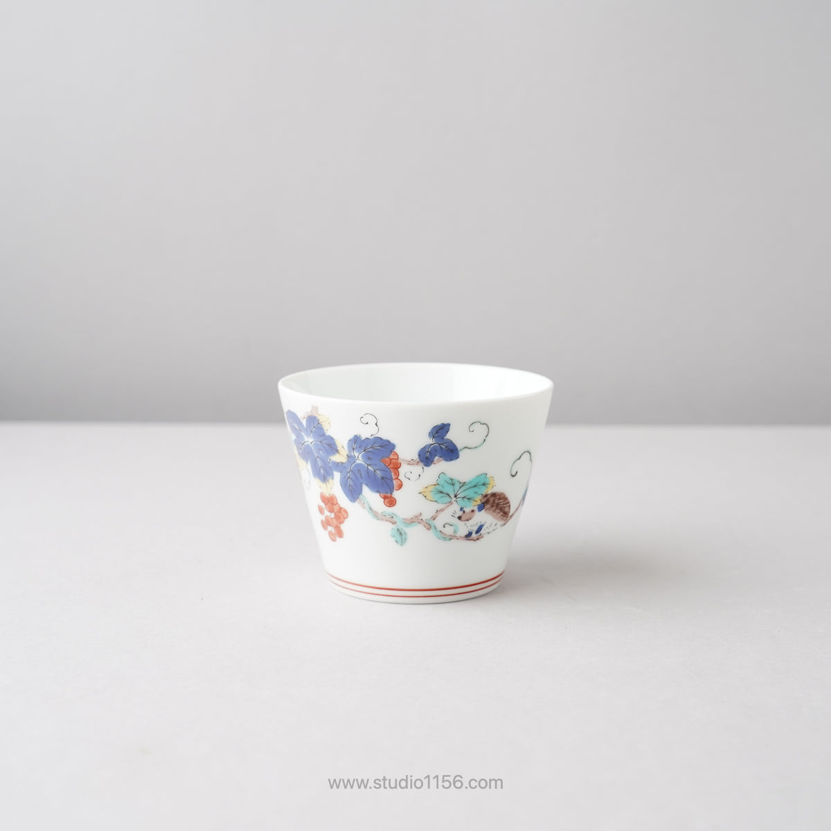 波佐見焼 BARBAR 蕎麦猪口大辞典 色絵 そばちょこ 8cm/170ml Maruhiro Studio1156