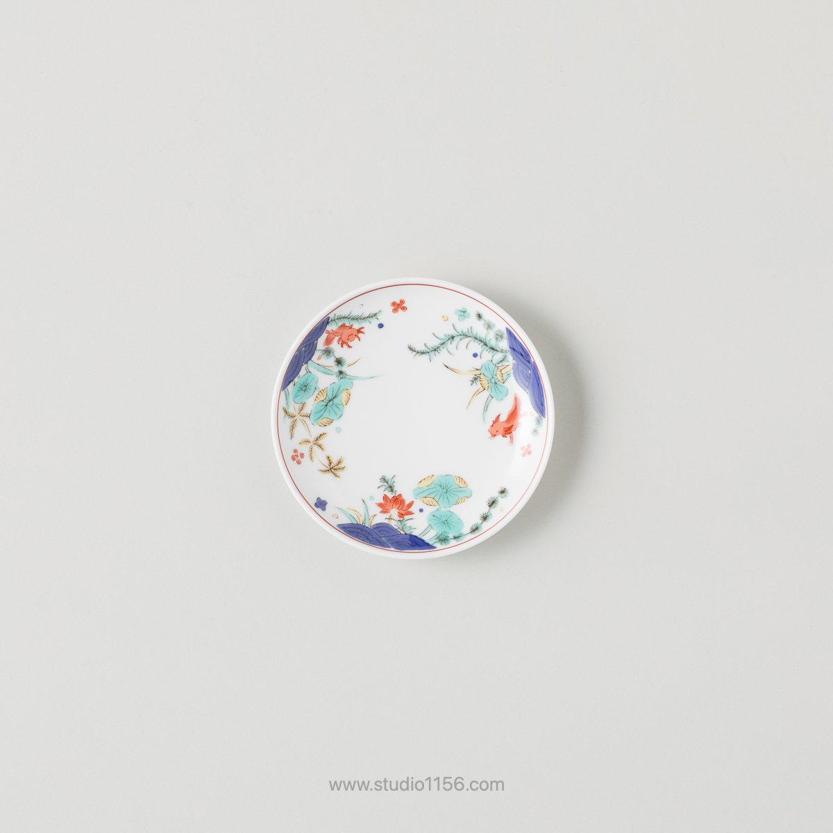 波佐見焼 BARBAR 色絵 小皿 10.5cm ウーパールーパー(IRE-10) Maruhiro Studio1156