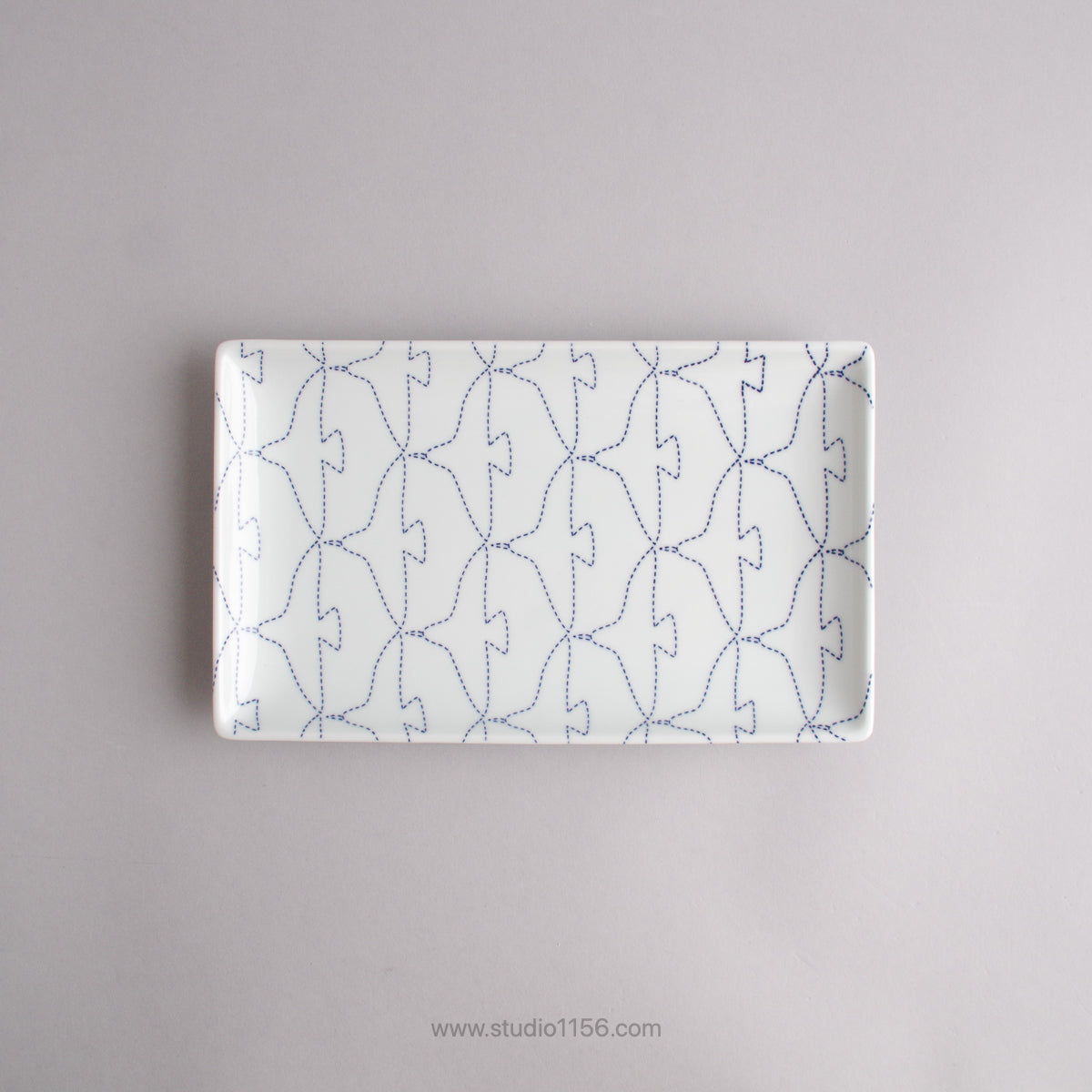 波佐見焼 Swatch 長角プレート皿 23.5cm ステッチ natural69 Studio1156