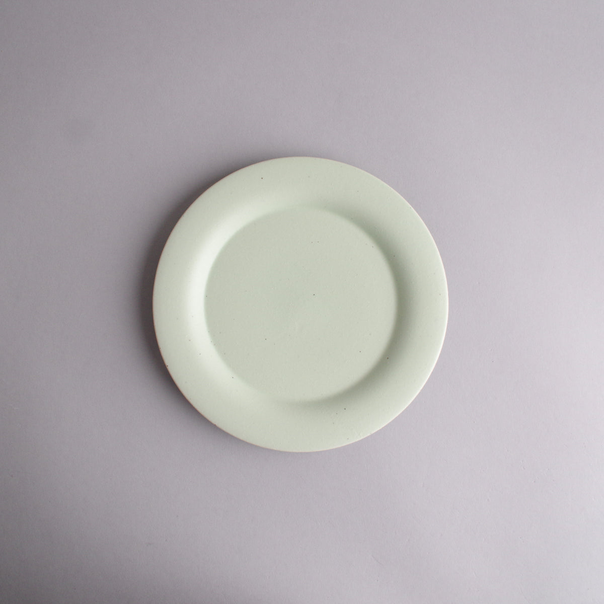 波佐見焼 JIYUシリーズ リムプレート(M) 19cm 白緑(びゃくろく) nucca Studio1156