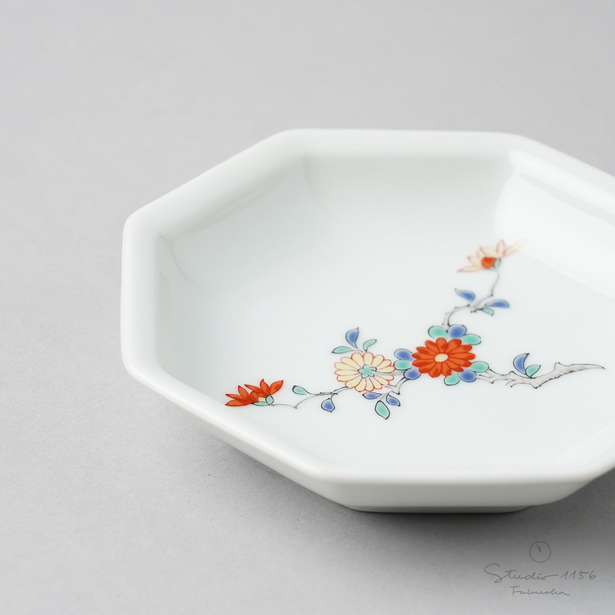 有田焼 柿右エ門写 八角小皿 10cm Ojiyama Studio1156