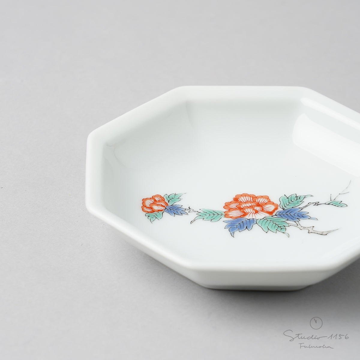 有田焼 柿右エ門写 八角小皿 10cm Ojiyama Studio1156