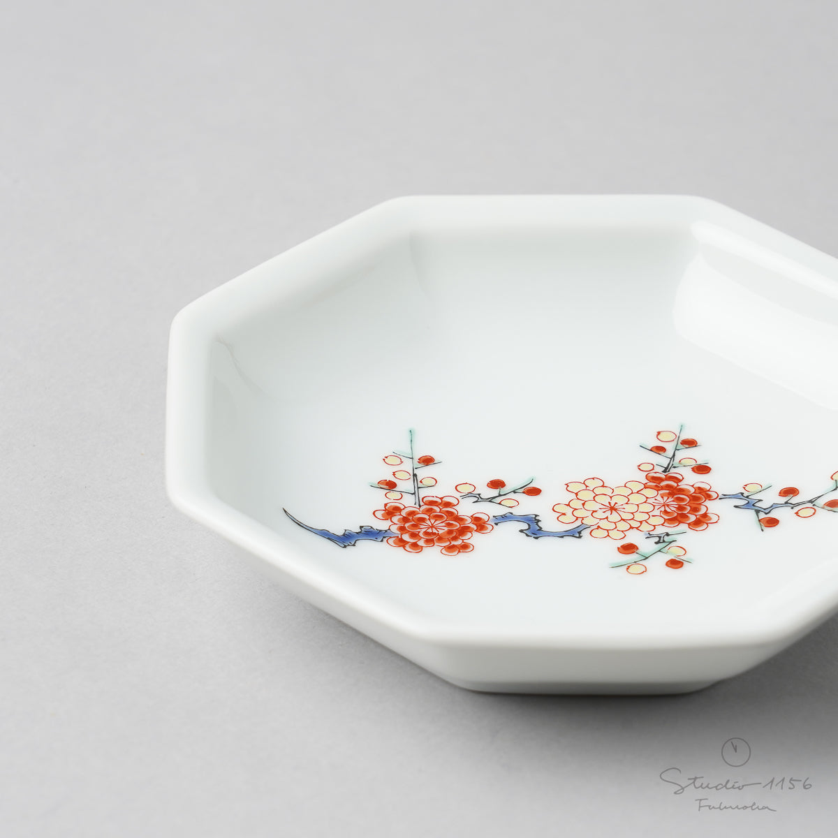 有田焼 柿右エ門写 八角小皿 10cm Ojiyama Studio1156