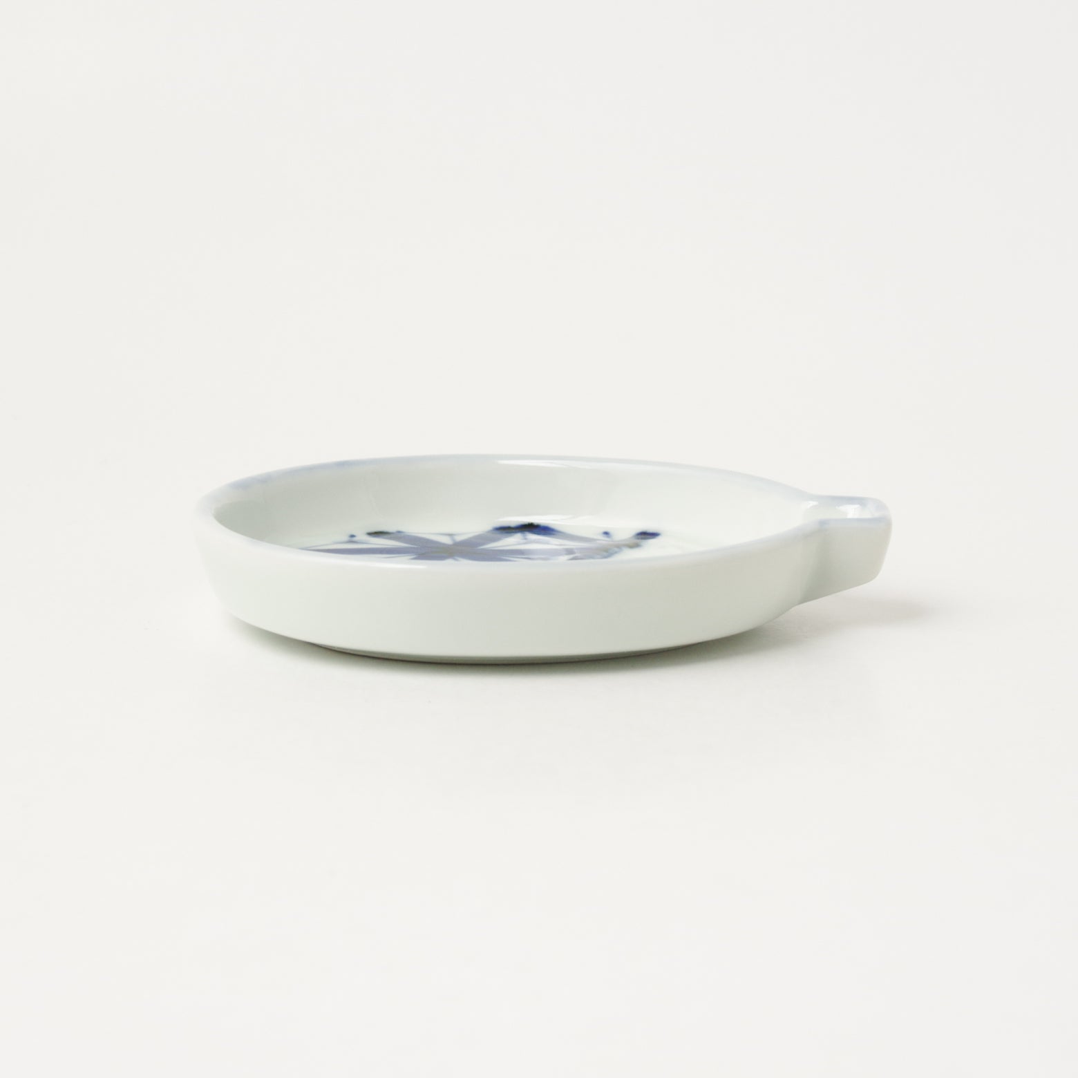 有田焼 うちわ小皿(麻の葉/渕染付) 10.5cm Ojiyama Studio1156