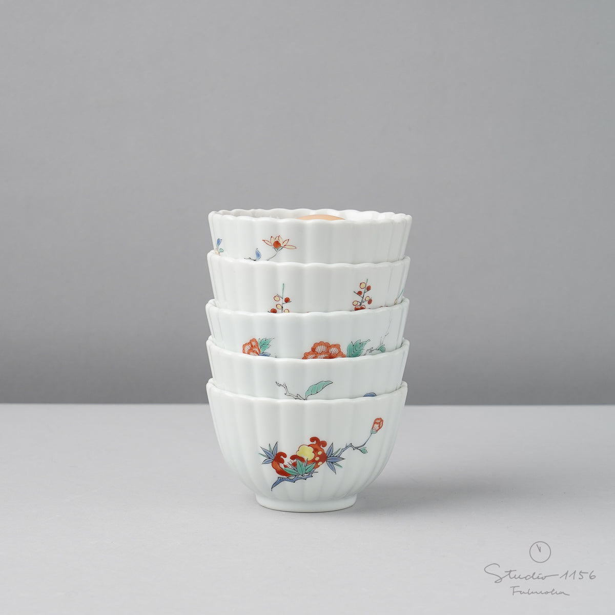 有田焼 柿右エ門写 菊割小付 小鉢 8cm Ojiyama Studio1156