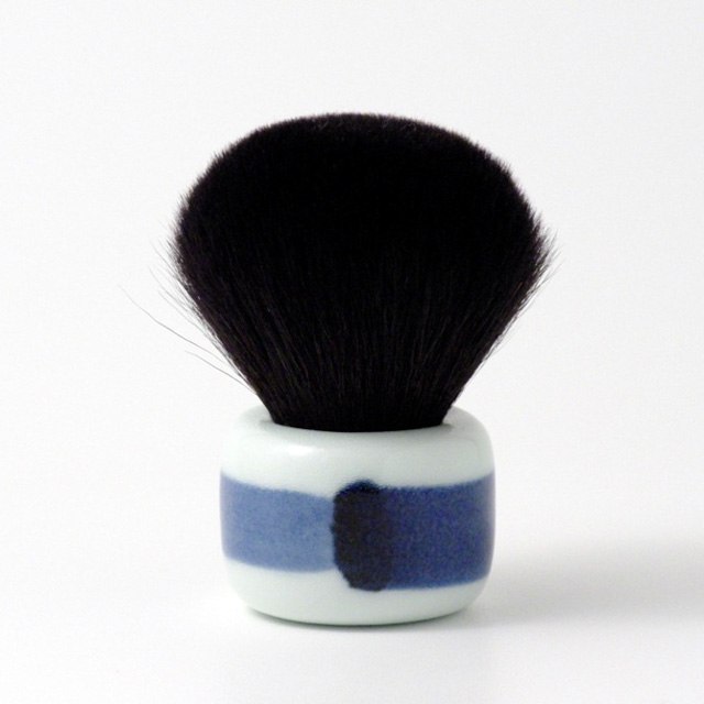 オリジナル商品 染付刷毛目 化粧筆 7.6cm QUSAVI Studio1156