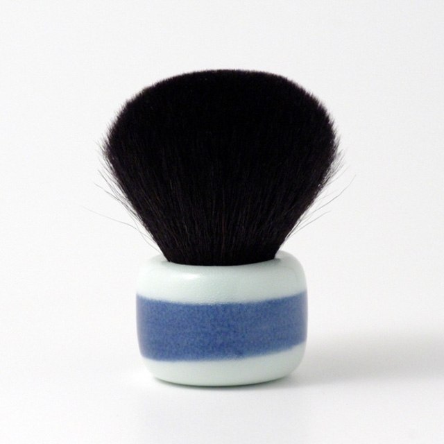 オリジナル商品 染付刷毛目 化粧筆 7.6cm QUSAVI Studio1156