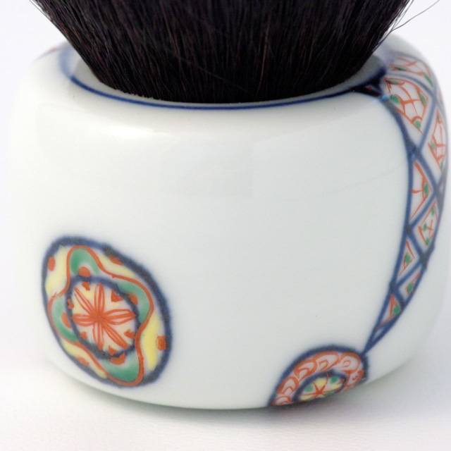 オリジナル商品 地紋輪つなぎ 化粧筆 7.6cm QUSAVI Studio1156