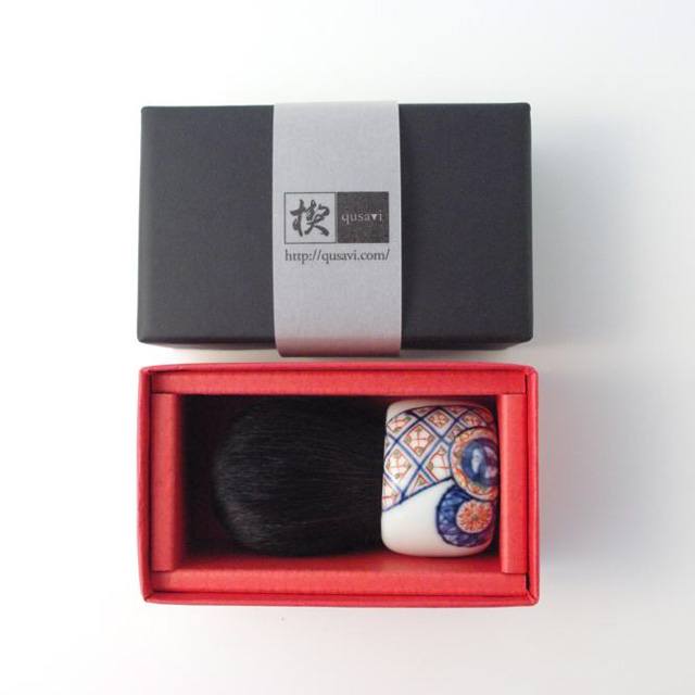 オリジナル商品 地紋輪つなぎ 化粧筆 7.6cm QUSAVI Studio1156