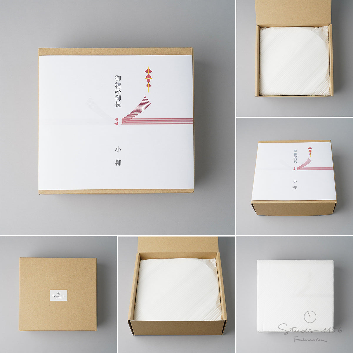 ギフトラッピング(Red/Navy/Brown) 専用箱・熨斗 QUSAVI Studio1156