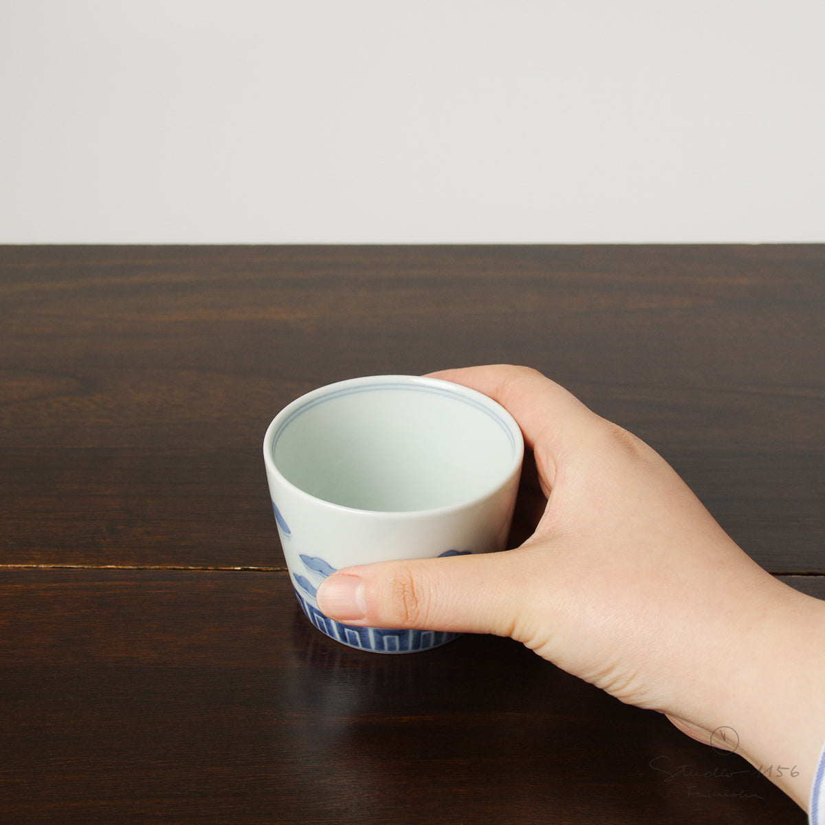 有田焼 染付松原紋 そば猪口(大) 220ml Riso Studio1156