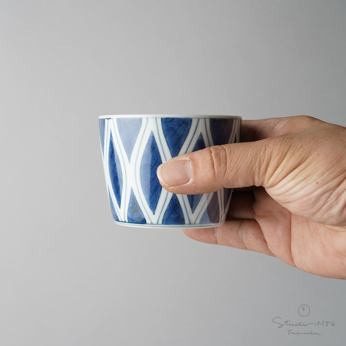 有田焼 染付 立湧紋 そば猪口(大) 220ml Riso Studio1156