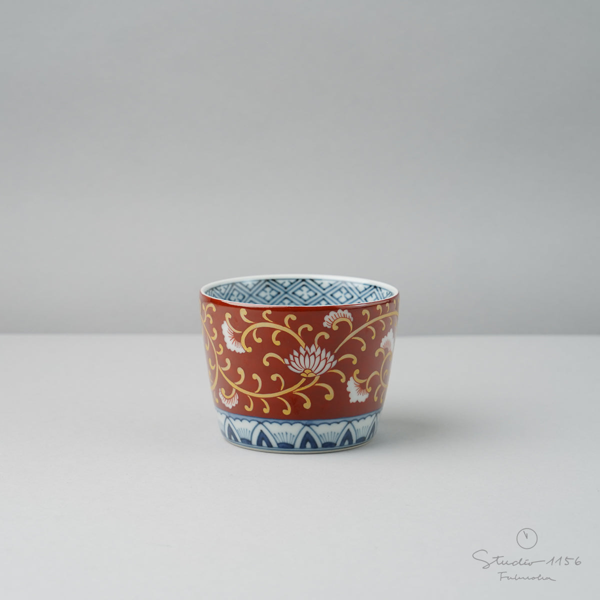 有田焼 染錦 金襴手 そば猪口(大) 220ml Riso Studio1156