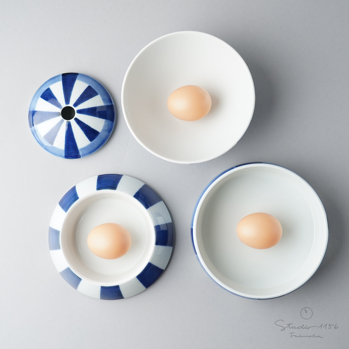 有田焼 珠型三段重 お重箱 16cm Riso Studio1156