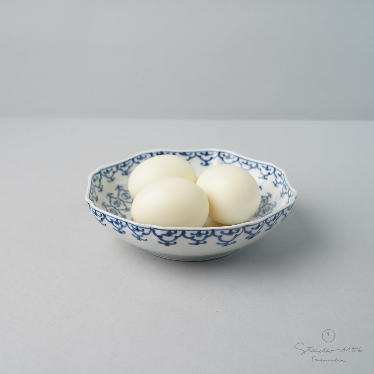 有田焼 染付 瓔珞紋 なます鉢 15cm Riso Studio1156