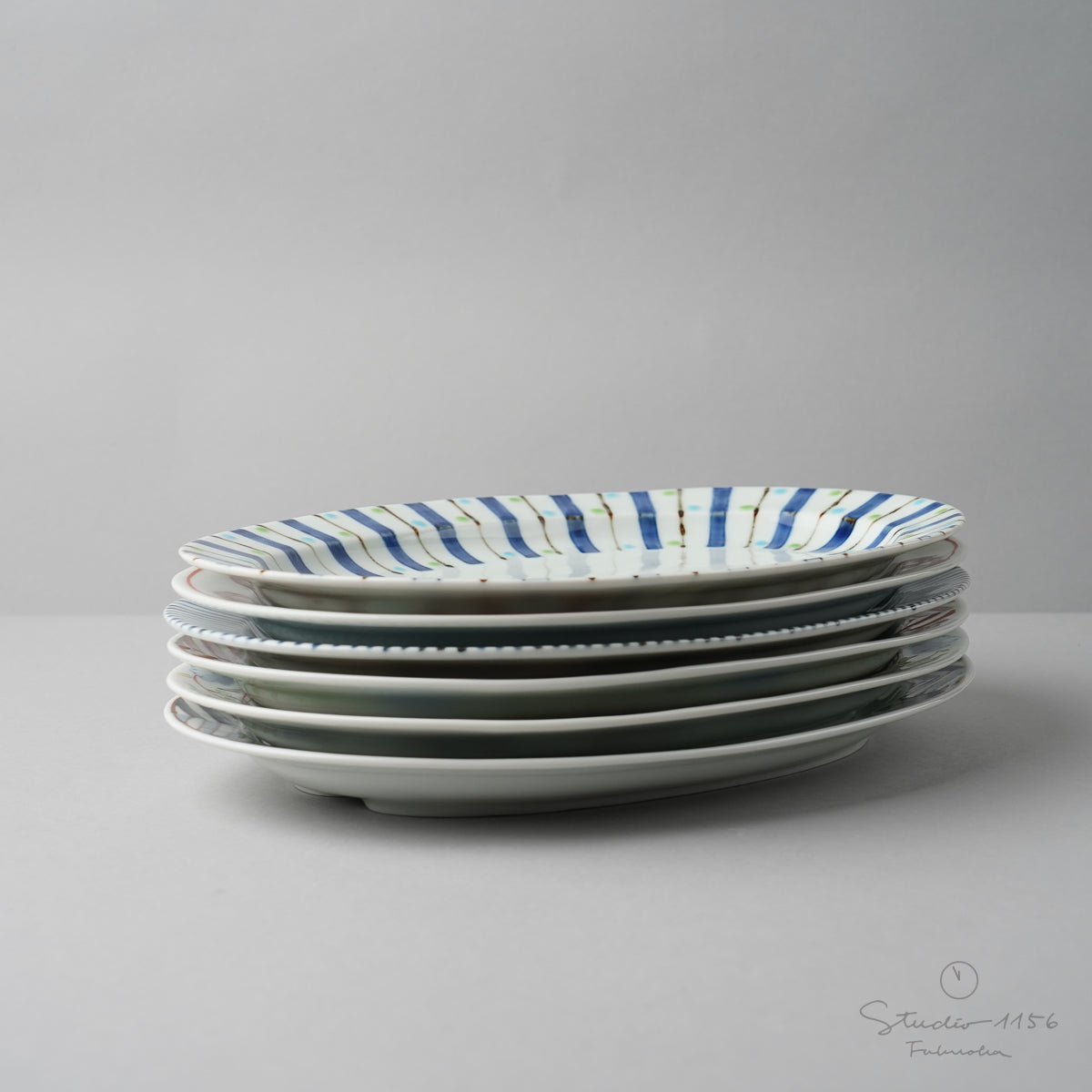 有田焼 オーバルプレート w/ Rim 27cm Souta Studio1156