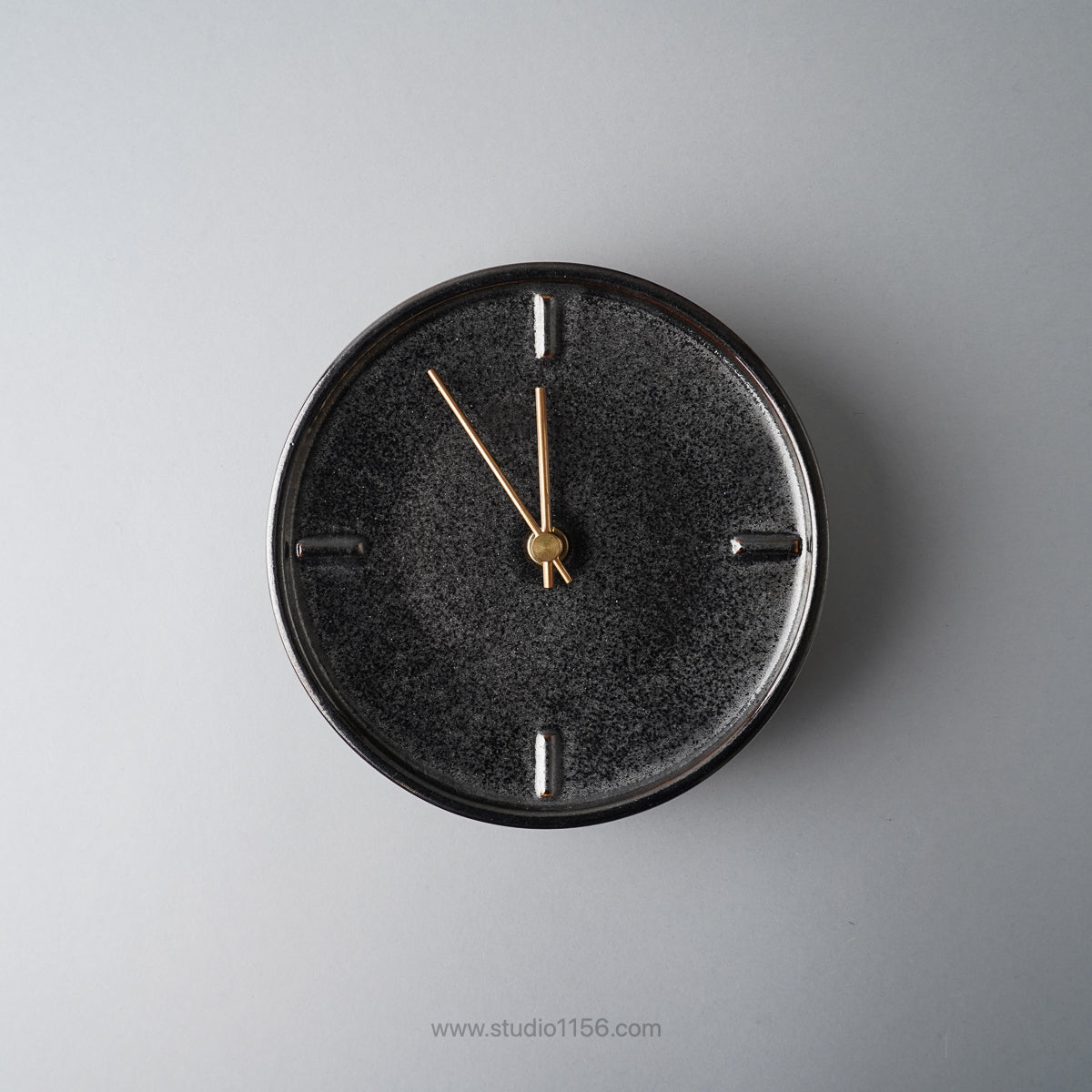 美濃焼 GLAZED CLOCK 陶器時計 壁掛け時計 電池&フック付 メタル釉(Z-04) SUGY Studio1156