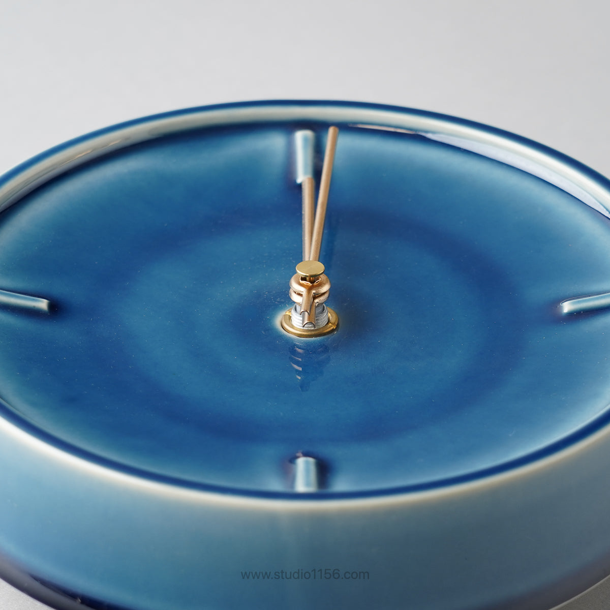 美濃焼 GLAZED CLOCK 陶器時計 壁掛け時計 電池&フック付 SUGY Studio1156