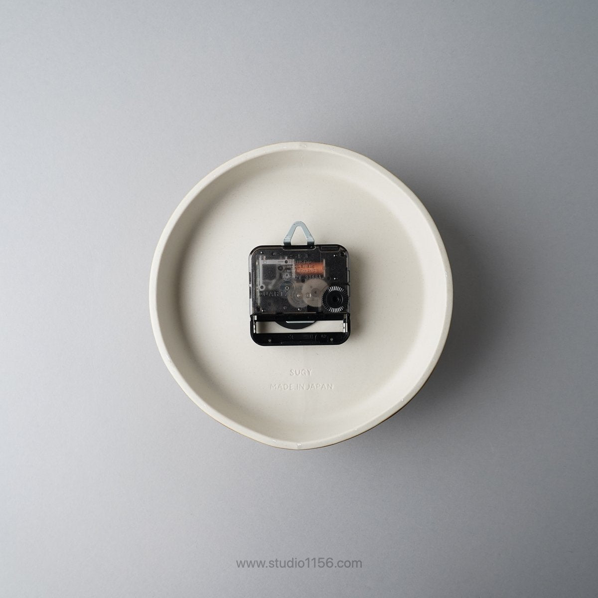 美濃焼 GLAZED CLOCK 陶器時計 壁掛け時計 電池&フック付 SUGY Studio1156