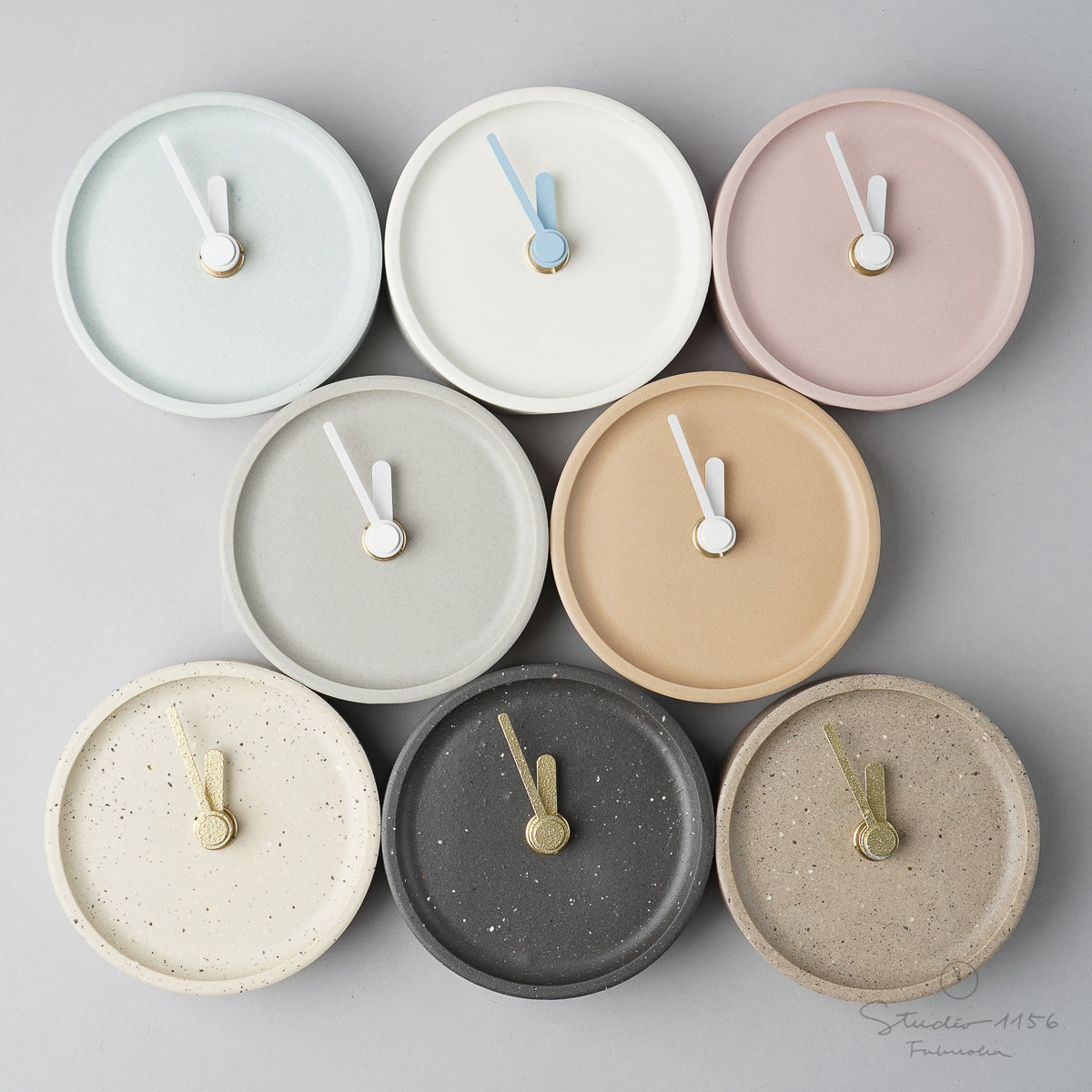 美濃焼 colon:natural 陶器時計 置き時計 電池付 SUGY Studio1156