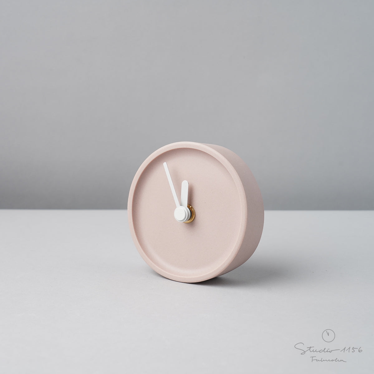 美濃焼 colon:natural 陶器時計 置き時計 電池付 さくら(pink) SUGY Studio1156