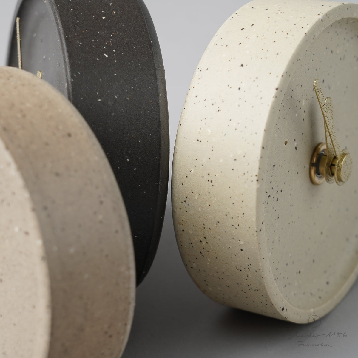 美濃焼 colon:antique 陶器時計 置き時計 電池付 SUGY Studio1156