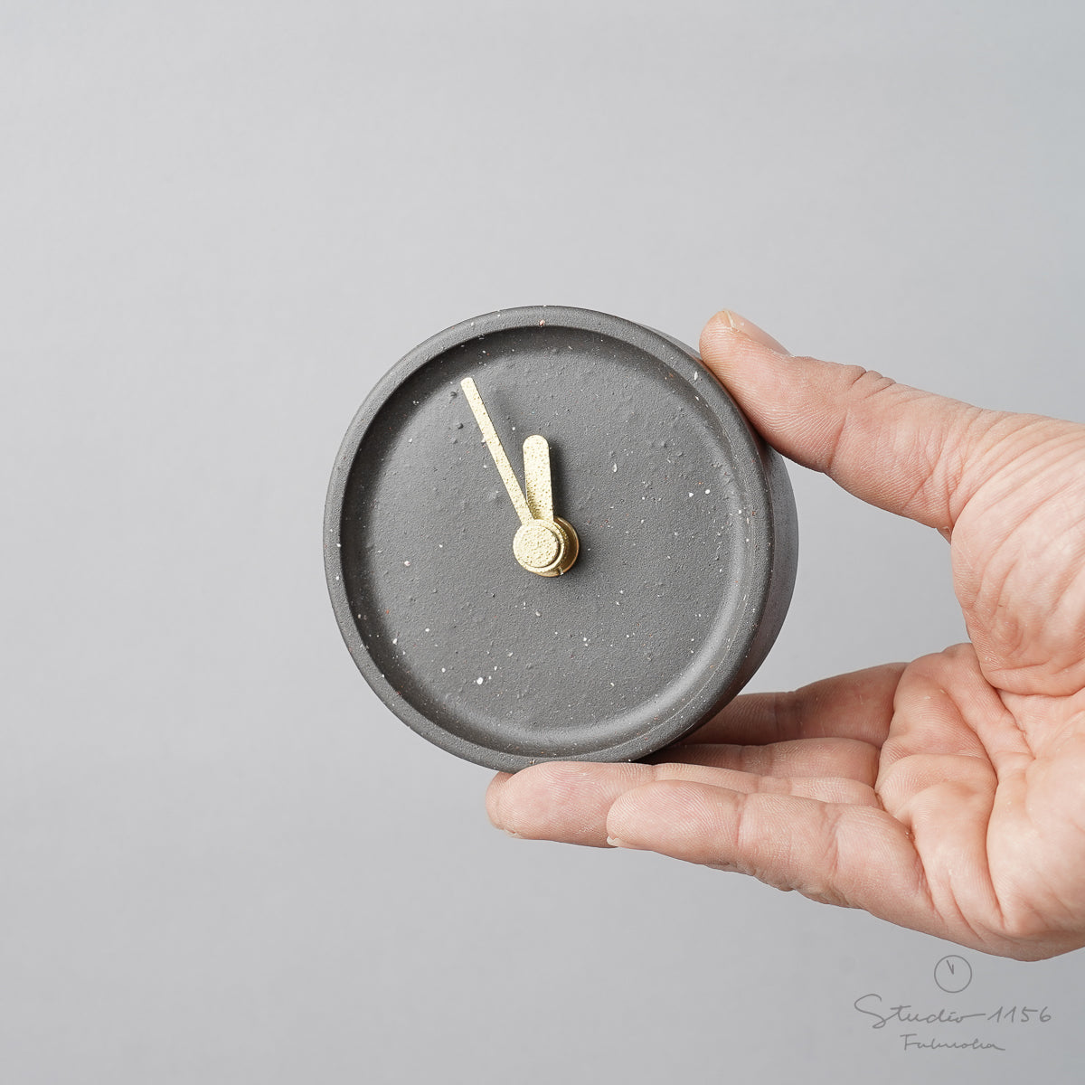 美濃焼 colon:antique 陶器時計 置き時計 電池付 SUGY Studio1156