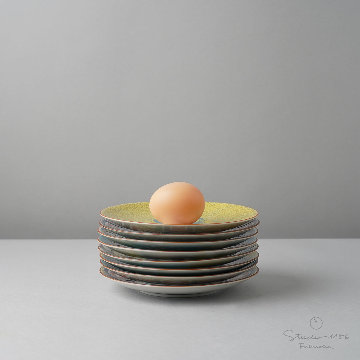 九谷焼 古九谷柄 五寸皿 15cm Seikou Studio1156