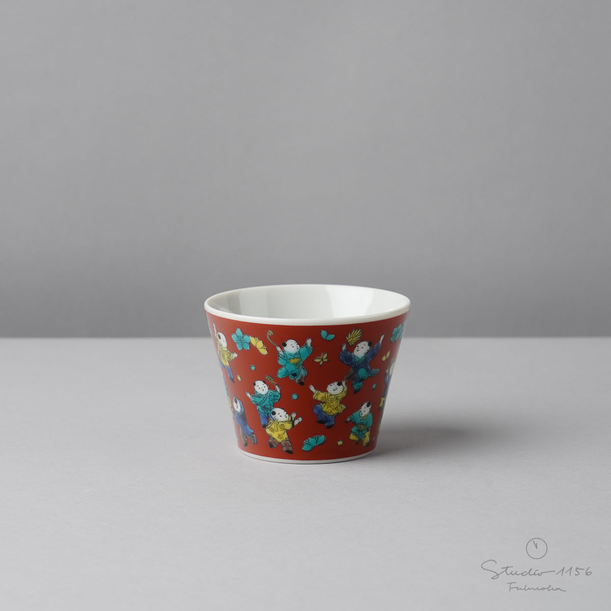 九谷焼 十趣杯 ぐい呑みカップ 150ml 木米 Seikou Studio1156