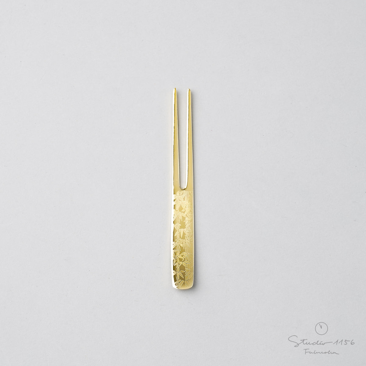 新潟燕カトラリー かんざし ピックフォーク 和柄ゴールド 9cm 竹 Todai Studio1156