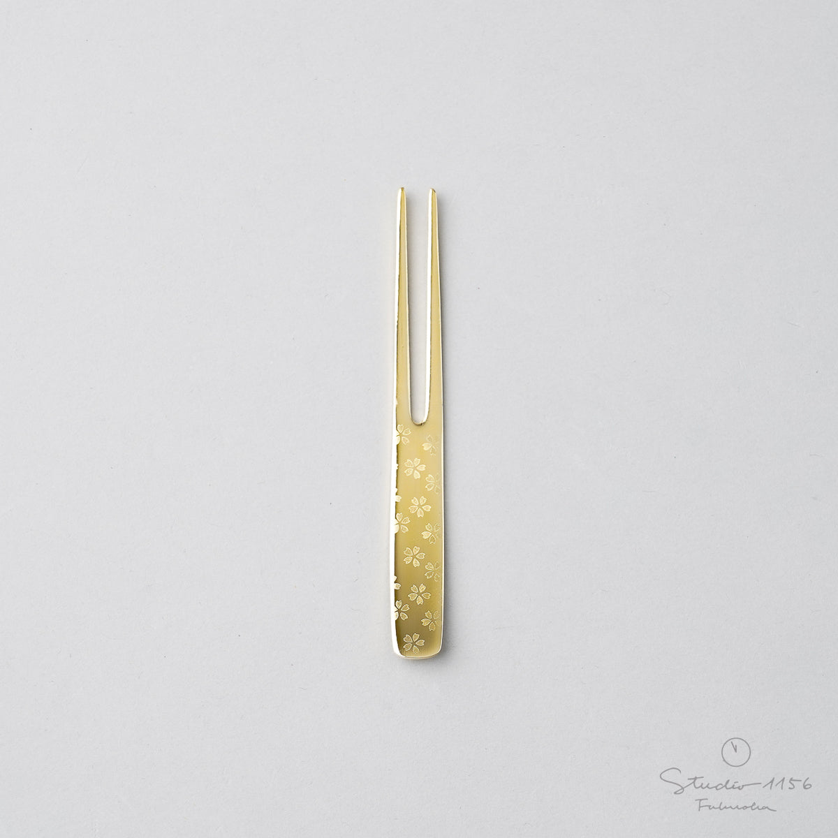 新潟燕カトラリー かんざし ピックフォーク 和柄ゴールド 9cm 桜 Todai Studio1156