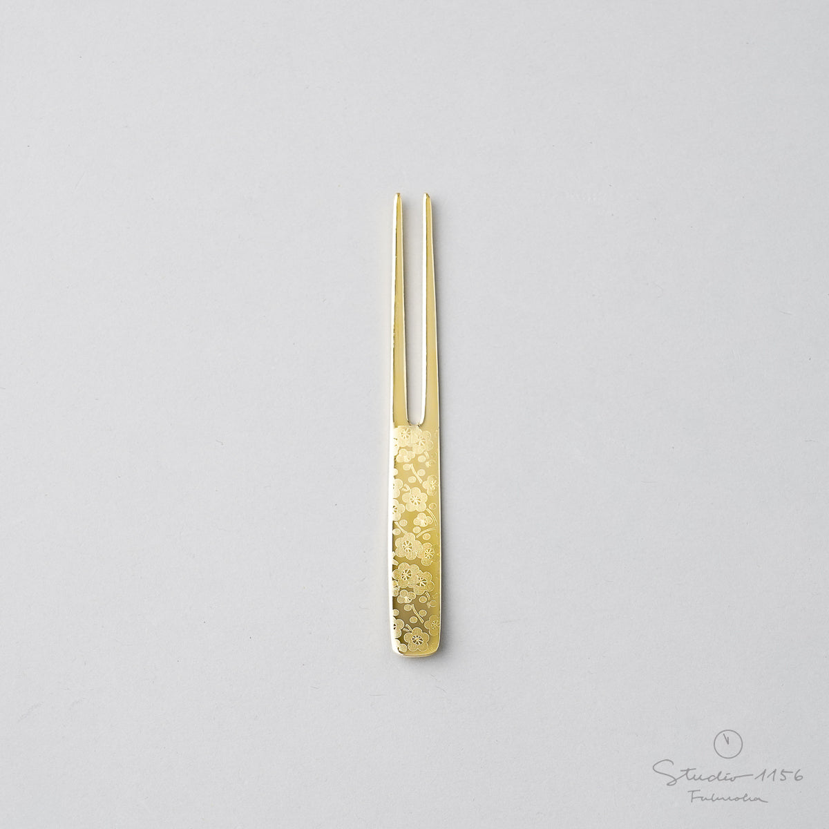 新潟燕カトラリー かんざし ピックフォーク 和柄ゴールド 9cm 梅 Todai Studio1156