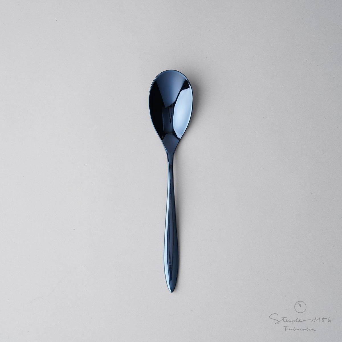 新潟燕カトラリー ALBI アルビ IN(イオンプレーティング ネイビー) デザートスプーン Todai Studio1156