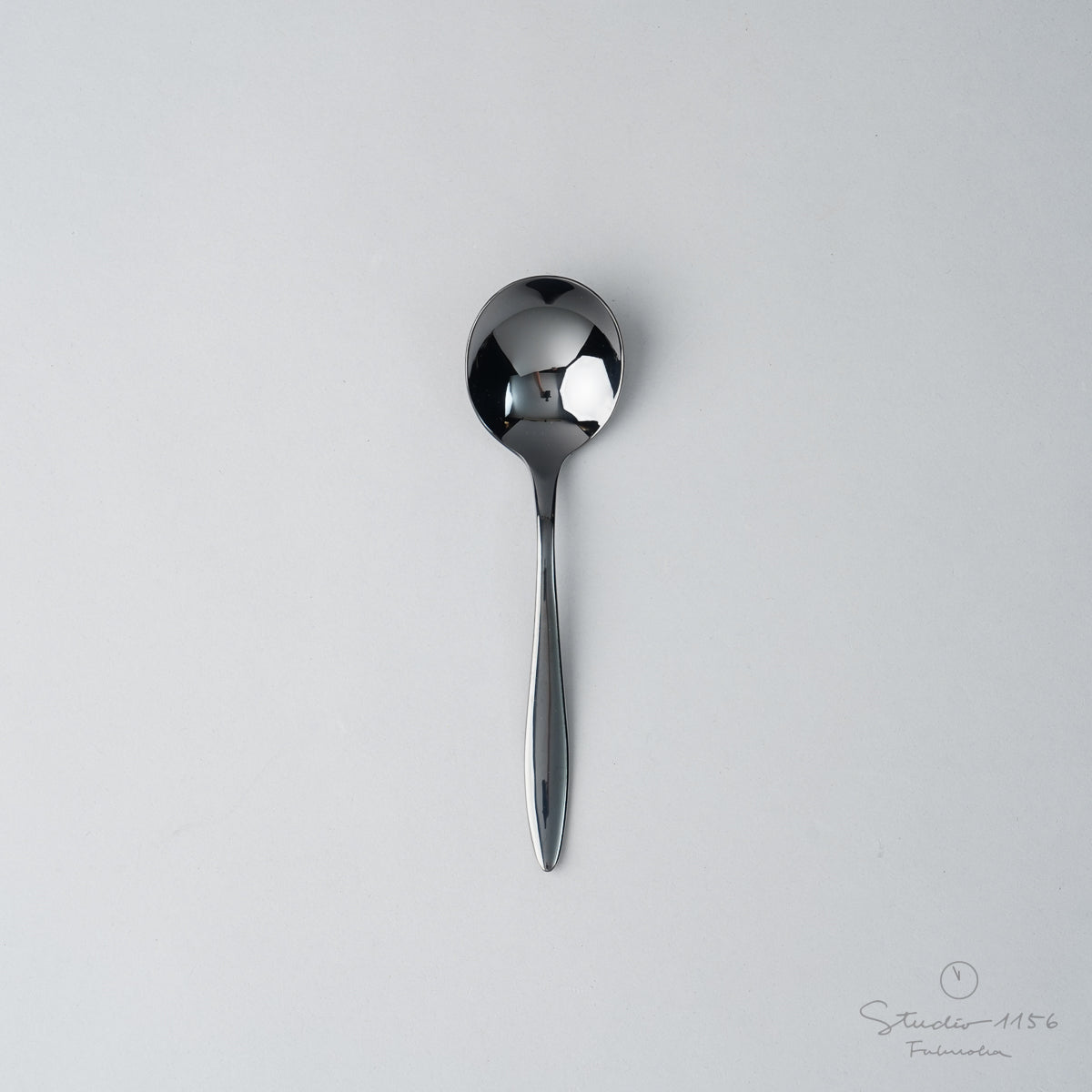 新潟燕カトラリー ALBI アルビ IB(イオンプレーティング ブラック) ブイヨンスプーン Todai Studio1156