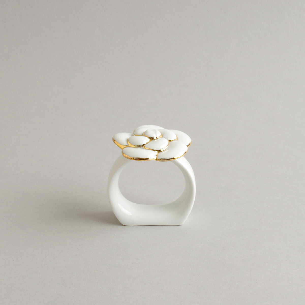 波佐見焼 カメリア ナプキンリング 6cm ゴールド Tanshin Studio1156