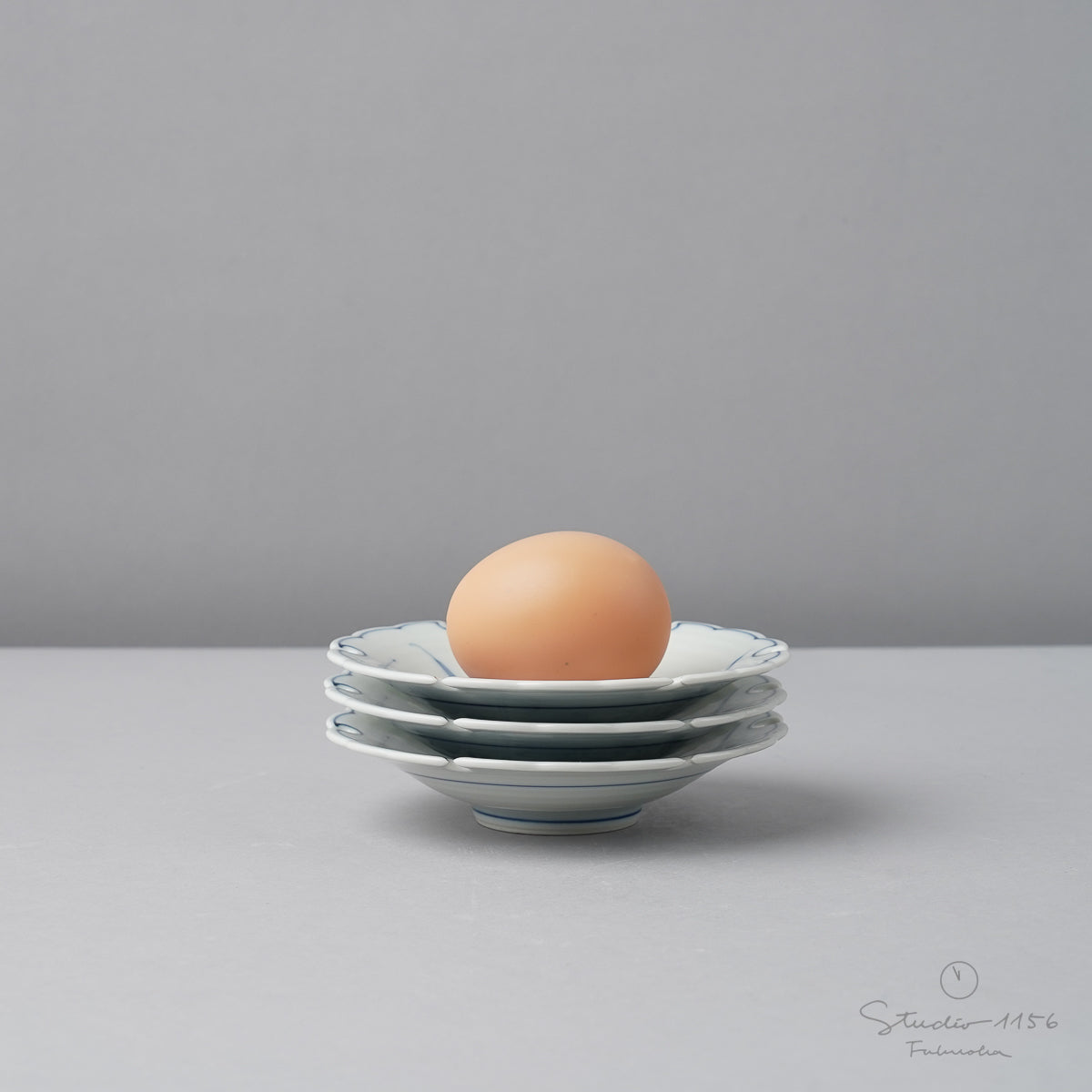 波佐見焼 染付花鳥草花 雪輪小皿 11cm Takayama Studio1156