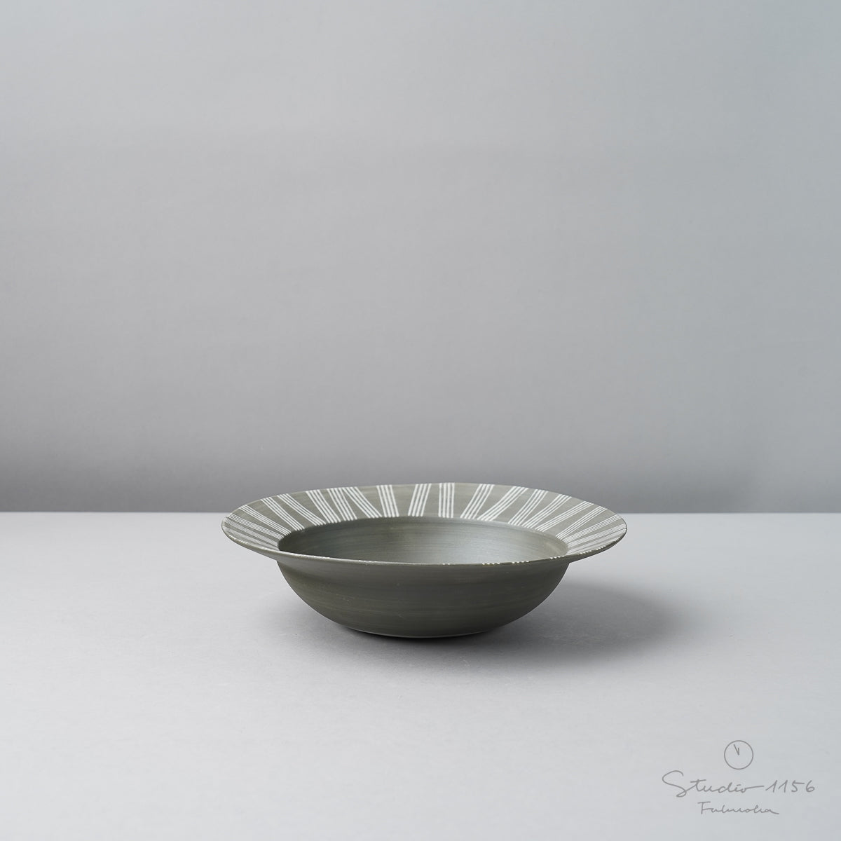 波佐見焼 シャビーシック ボウル M 18.5cm グレー Wazan Studio1156