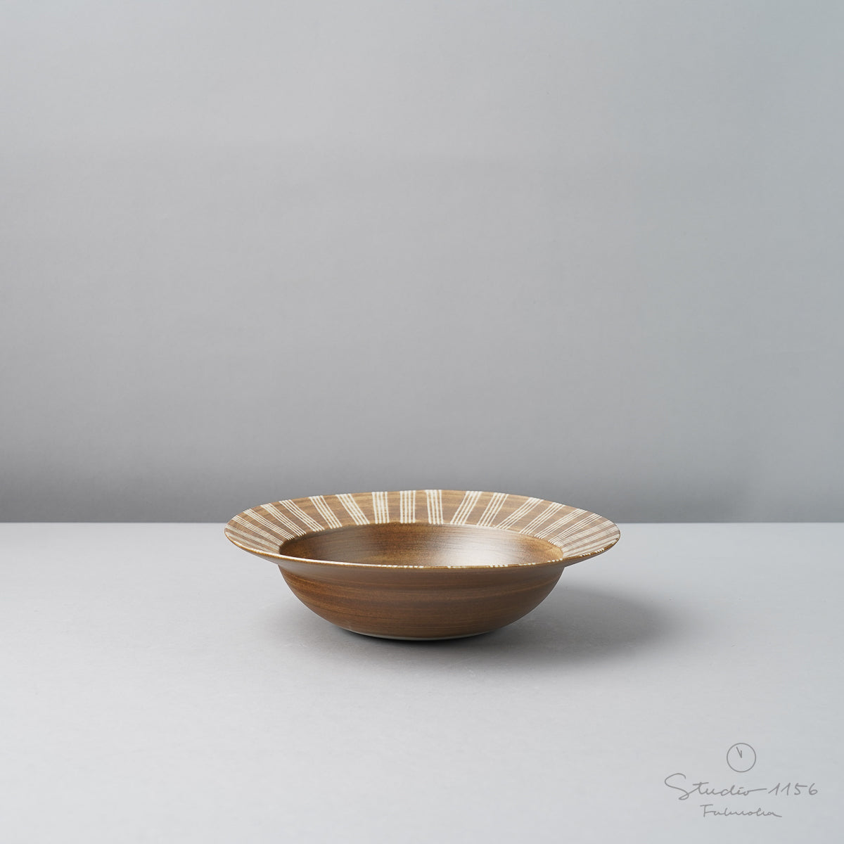 波佐見焼 シャビーシック ボウル M 18.5cm ブラウン Wazan Studio1156