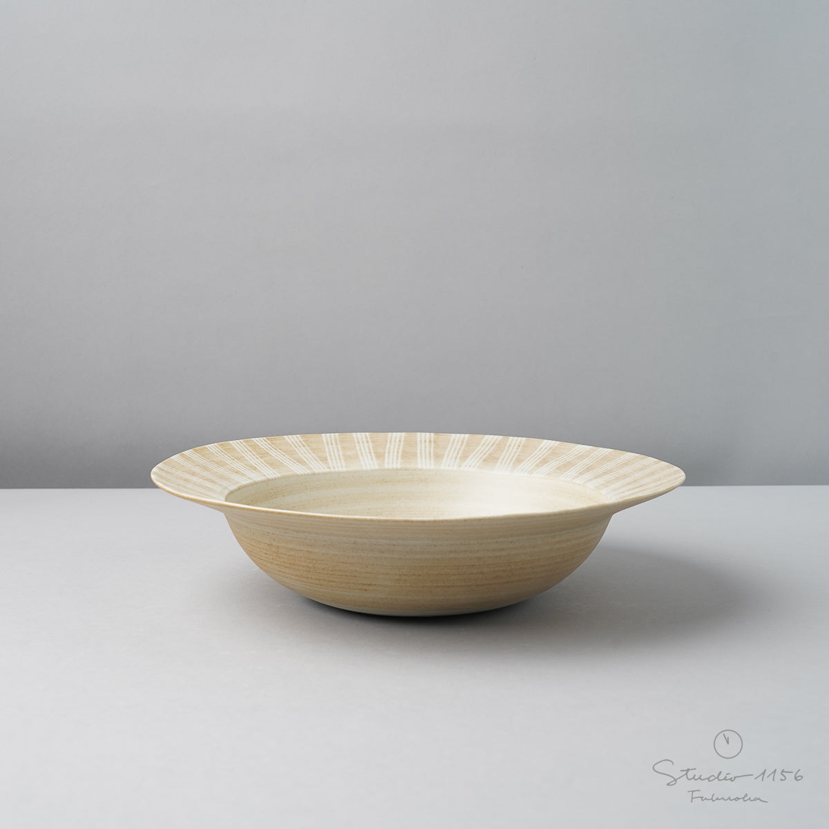 波佐見焼 シャビーシック ボウル L 24cm ナチュラル Wazan Studio1156