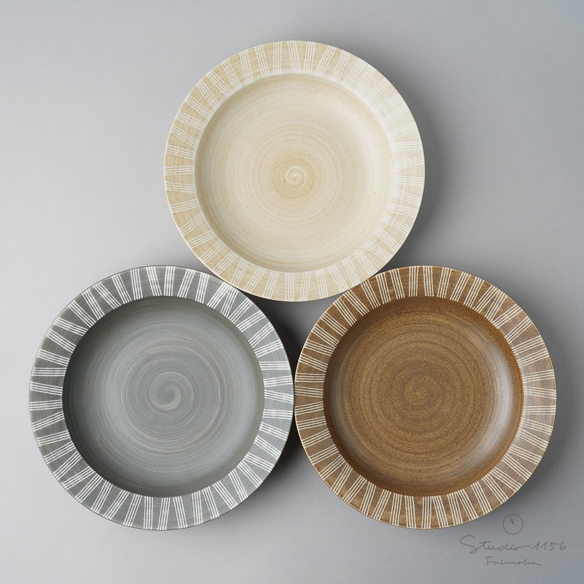 波佐見焼 シャビーシック カレーパスタプレート 22cm Wazan Studio1156