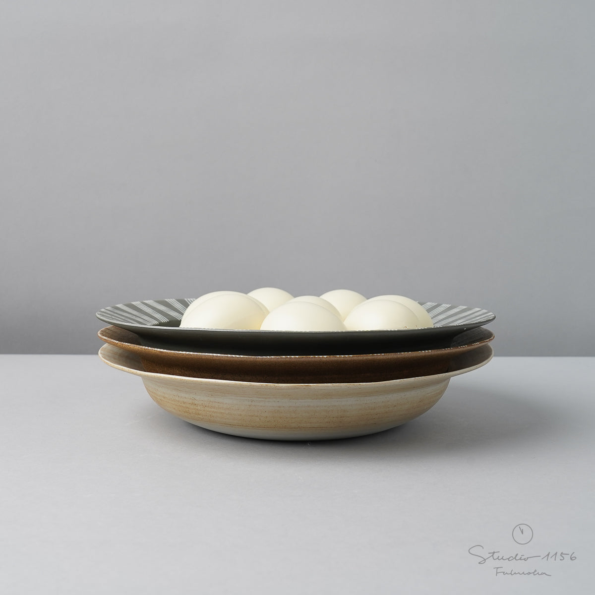 波佐見焼 シャビーシック カレーパスタプレート 22cm Wazan Studio1156